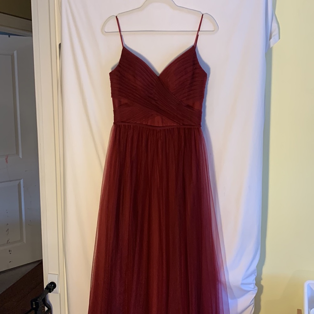 NEW Glamour by Terani wine red evening gown 8